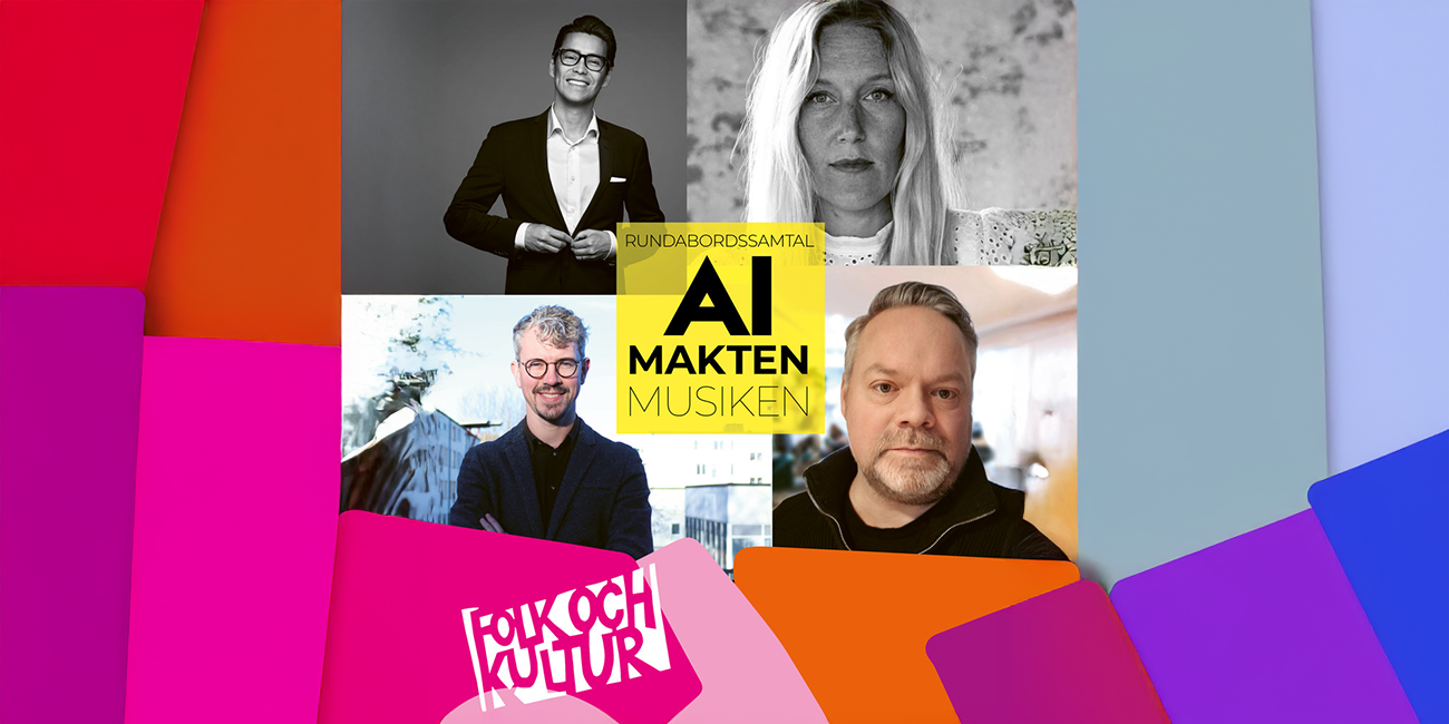 Affisch för rundabordsamtalet AI och makter över musiken